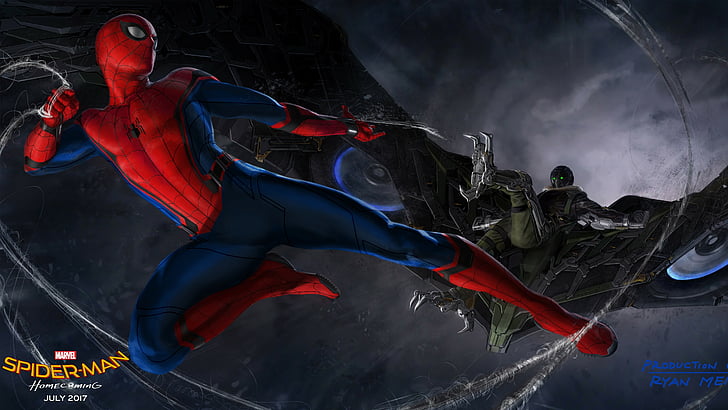 Marvel Spider-Man Homecoming digital wallpaper, superhero, best movies