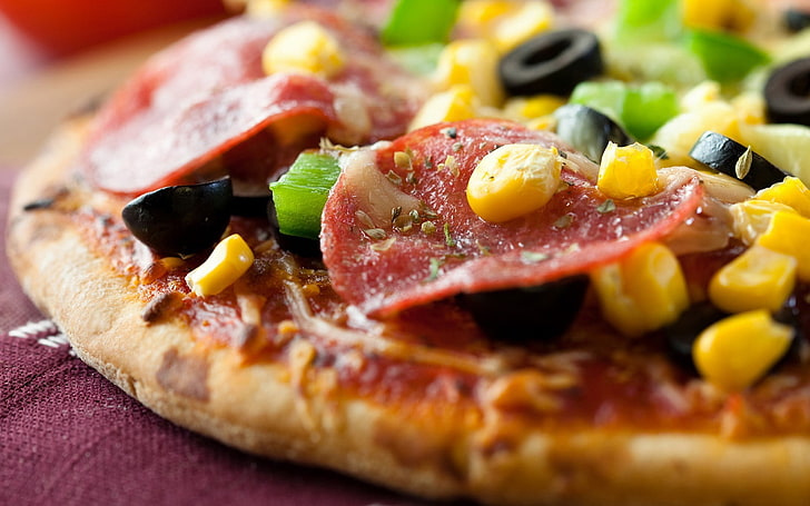 pizza, food, closeup, food and drink, vegetable, cheese, tomato, HD wallpaper