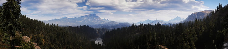 Far Cry 5, games art, landscape, nature, mountain, panoramic