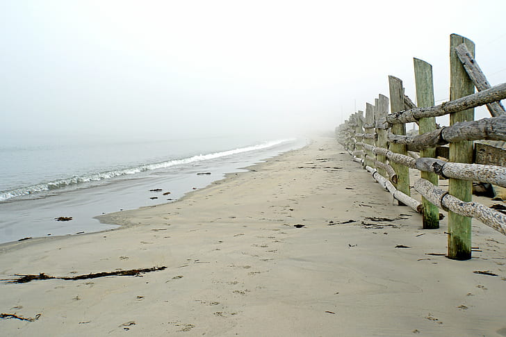 grey seashore near sea during daytime, NS, Island, end, Sony  A6300, HD wallpaper