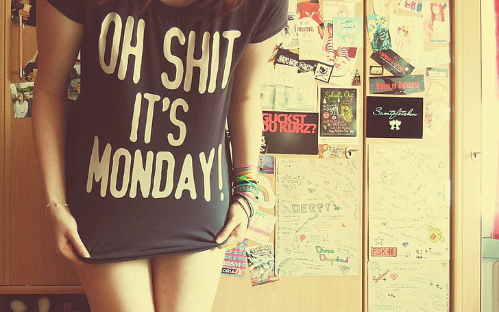 Oh shit its monday, funny, kitchen, t-shirt, clothes, posters