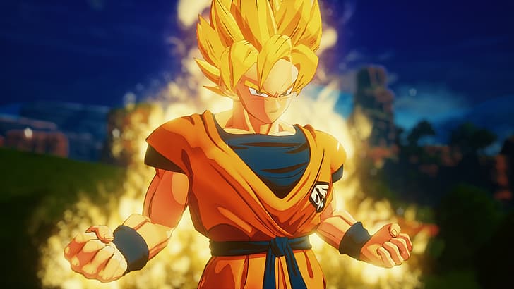 Son Goku, Super Saiyan, DRAGON BALL Z: KAKAROT, anime, Game CG, HD wallpaper