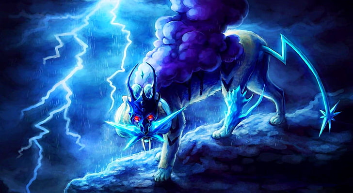 Pokemon Suicune, blue animal wallpaper, Games, Other Games, nature