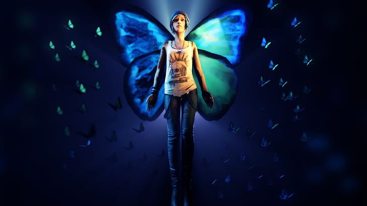 Life Is Strange, Chloe Price, video games, butterfly, HD wallpaper