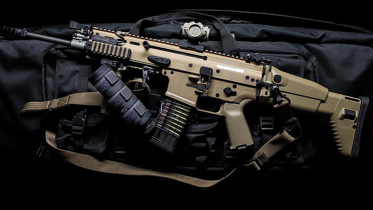 weapons, machine, assault rifle, SCAR, assaul rifle, SCAR-L, HD wallpaper
