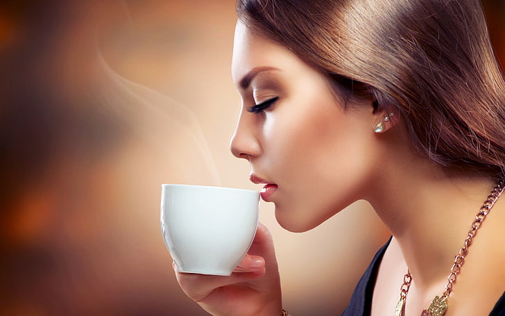 face, women, young adult, drink, one person, beauty, mug, cup