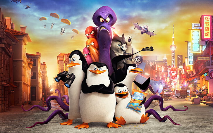 Penguins of Madagascar Movie, HD wallpaper