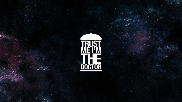 HD wallpaper: Trust Me I'm the Doctor logo, Doctor Who, minimalism, TARDIS  | Wallpaper Flare