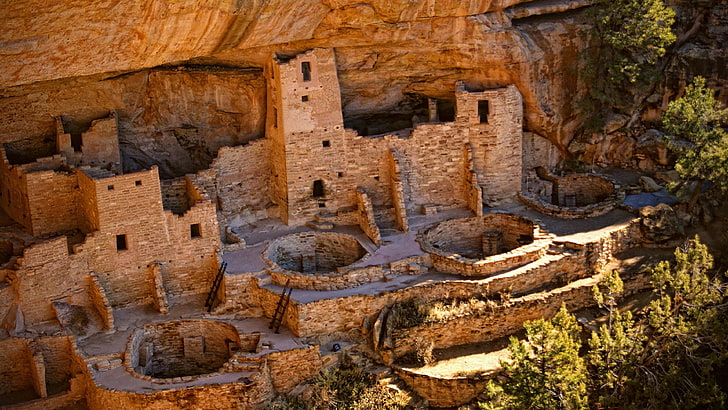 mesa, national park, cliff palace, mesa verde national park, HD wallpaper