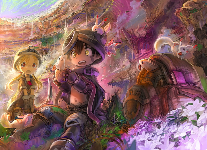 Made in Abyss digital wallpaper, Riko (Made in Abyss), Regu (Made in Abyss)