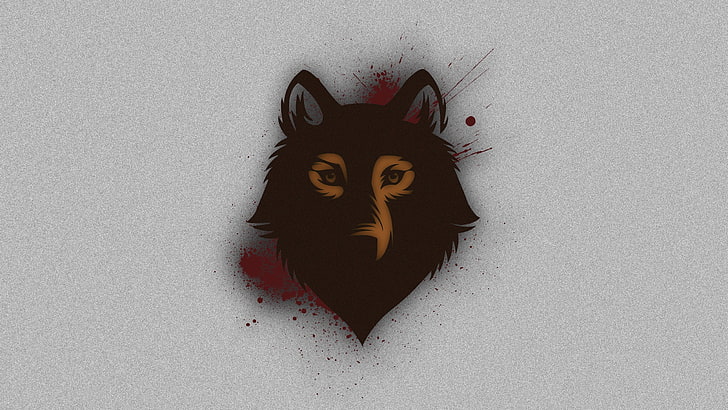 black wolf head illustration, artwork, creativity, art and craft, HD wallpaper