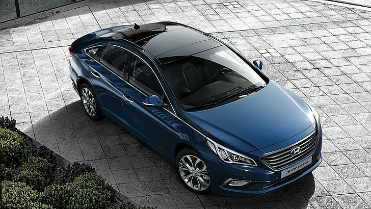 2015 Hyundai Sonata, Car, Aerial View, HD wallpaper