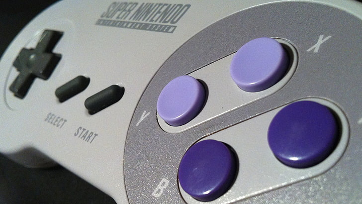 gray Super Nintendo Entertainment System controller, controllers, HD wallpaper