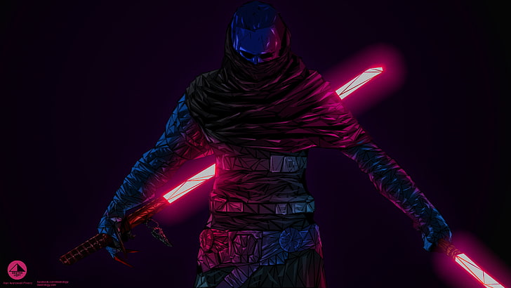 Star Wars character wallpaper, digital art, artwork, lightsaber