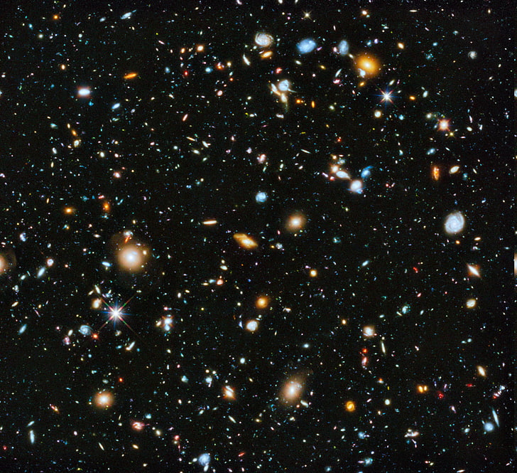 Deep Space, galaxy, Hubble Deep Field, stars, astronomy, star - space