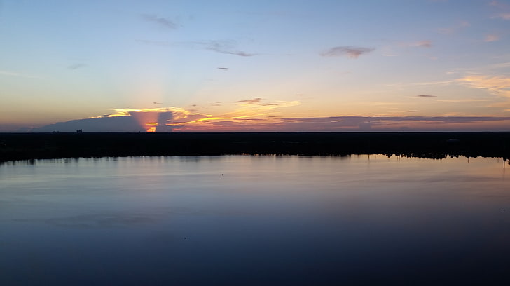 landscape, lake, water, morning, Florida, sunset, sky, scenics - nature, HD wallpaper