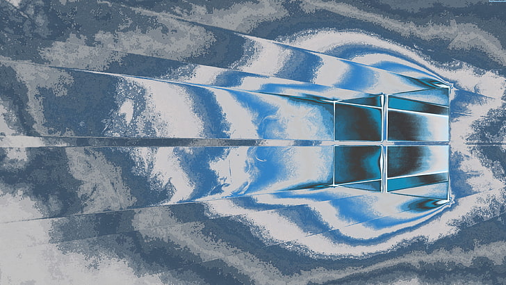 window, Windows 10, abstract, logo, blue, pattern, architecture HD wallpaper