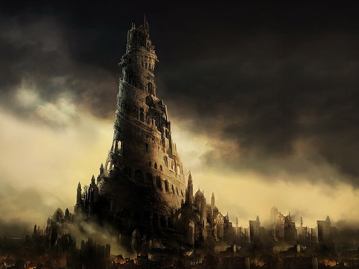 cgi, Tower Of Babel, HD wallpaper