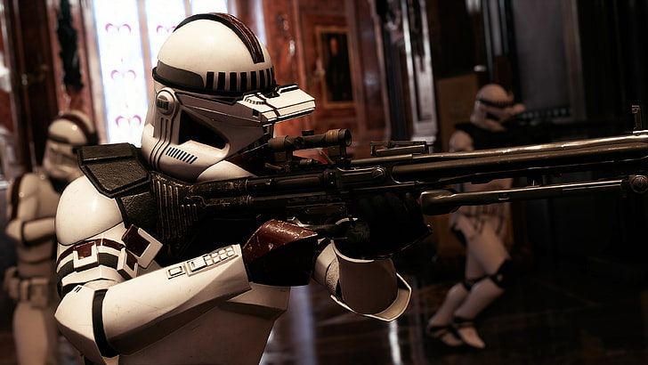 Star Wars Battlefront II, video games, clone trooper, sniper rifle, HD wallpaper