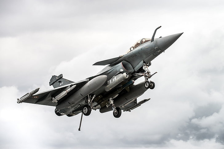 Jet Fighters, Dassault Rafale, air vehicle, sky, airplane, mode of transportation