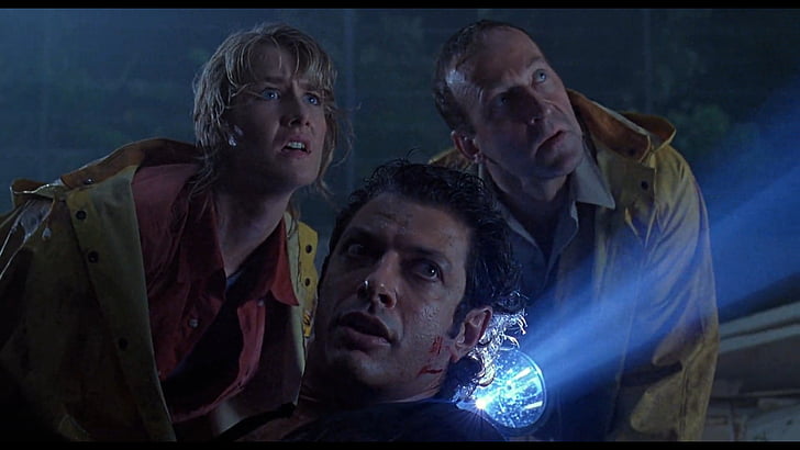 Jurassic Park, Bob Peck, Ellie Sattler, Ian Malcolm, Jeff Goldblum