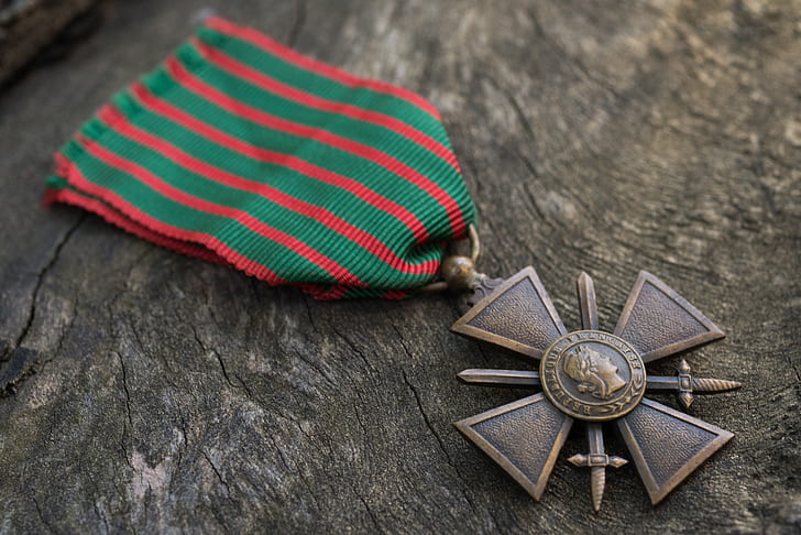 Medal, Cross of war, 1914–1918, WW1 France, HD wallpaper