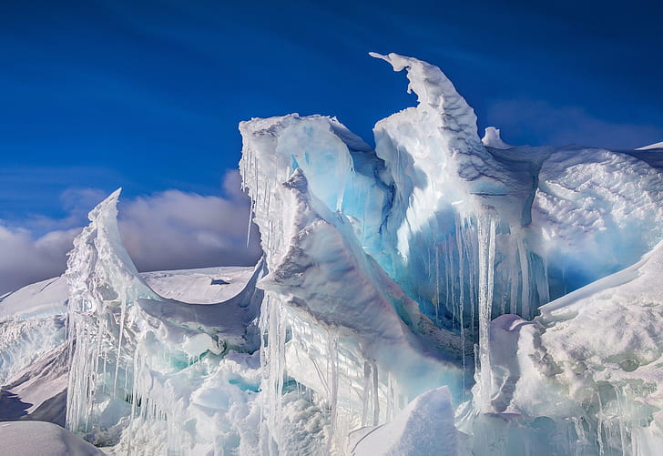 landscape photo of iceberg at daytime, Ice Dragon, 5 Star, snow, HD wallpaper
