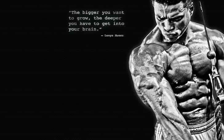 Lenyn Nunez quote, the bigger you want to grow, the deeper you have to get into your brain. text, HD wallpaper