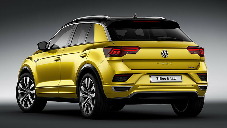 Volkswagen, Volkswagen T-Roc, Car, SUV, Yellow Car
