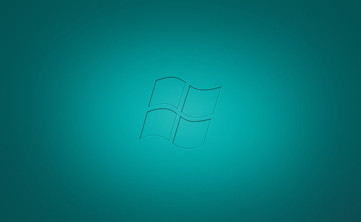 Windows Vista Cyan, blue Windows wallpaper, studio shot, colored background