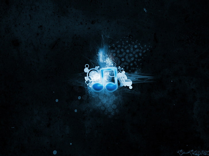 Hd Wallpaper Music Playlist Logo Black Icon Science Blue Backgrounds Wallpaper Flare