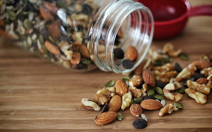 Nuts Peanuts Jar Food, HD wallpaper
