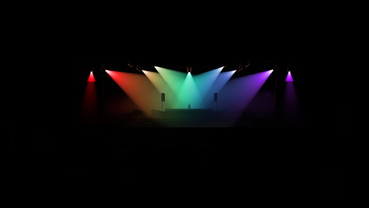 purple stage light, lights, colorful, stages, music, illuminated