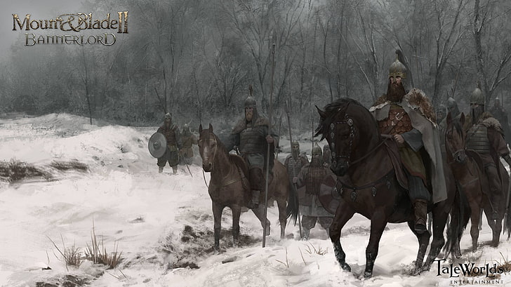 Mount & Blade 2 digital wallpaper, art, riders, army, Mount and Blade 2: Bannerlord, HD wallpaper