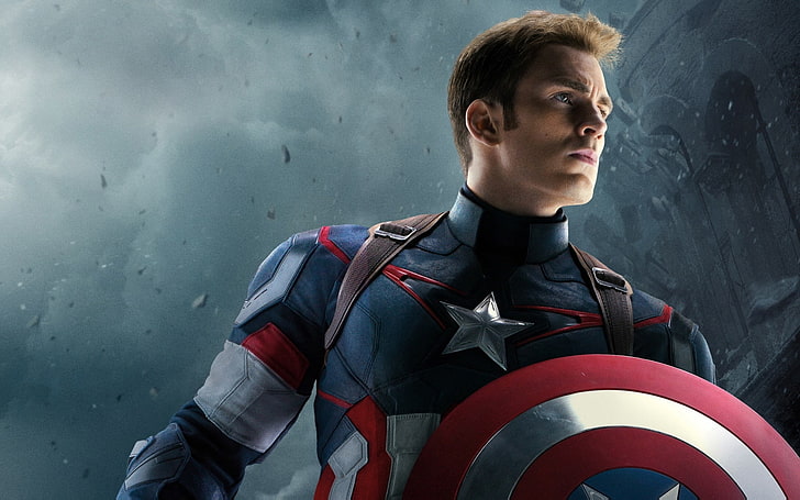 captain america computer desktop backgrounds, one person, young adult