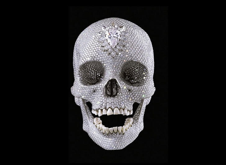 Damien Hirst Skull, Art And Creative, HD wallpaper