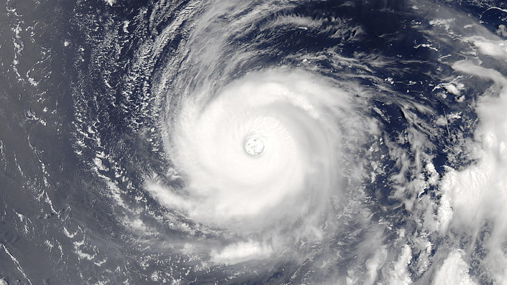 nasa, clouds, ocean, storm, typhoon, hurricane, cyclone, tropical storm, HD wallpaper