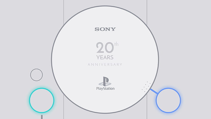 Sony 20th Years anniversary text overlay, PlayStation, video games, HD wallpaper
