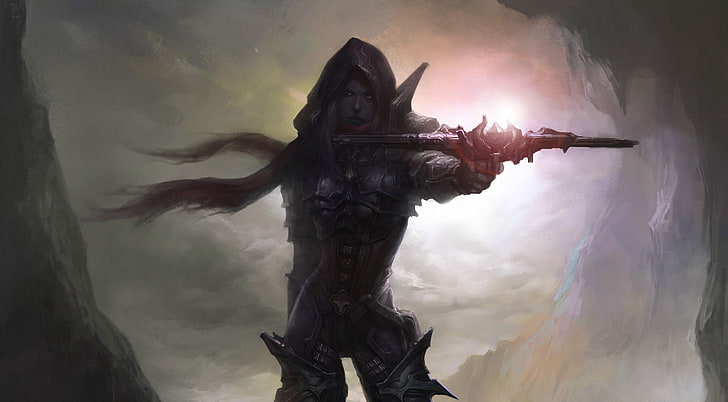 Diablo, Diablo III, video games, fantasy art, digital art, weapon