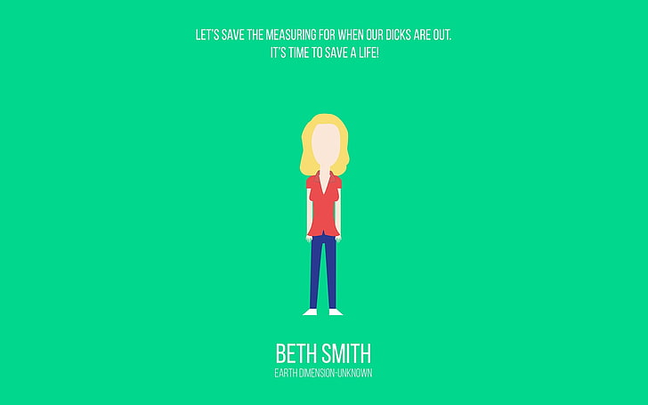 Beth Smith vector art, Rick and Morty, minimalism, cartoon, people, HD wallpaper