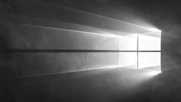 windows10 black white, indoors, architecture, sunlight, wall - building feature, HD wallpaper