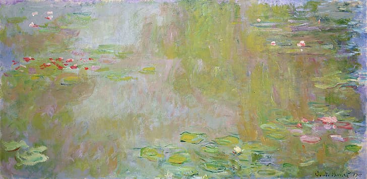 Claude Monet, 1917, Lilies Pond, The Water