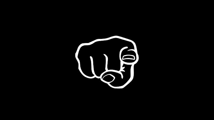 yes you, black, hand, white, finger, funny, HD wallpaper