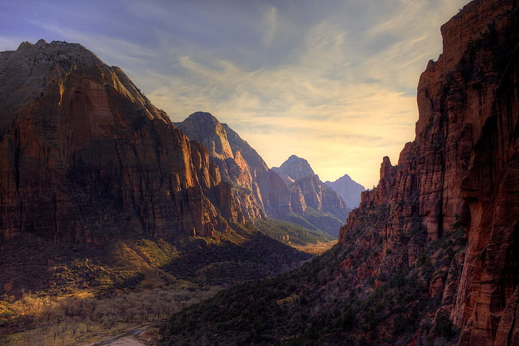 photography of grand canyon under horizon, nature, mountain pass, HD wallpaper