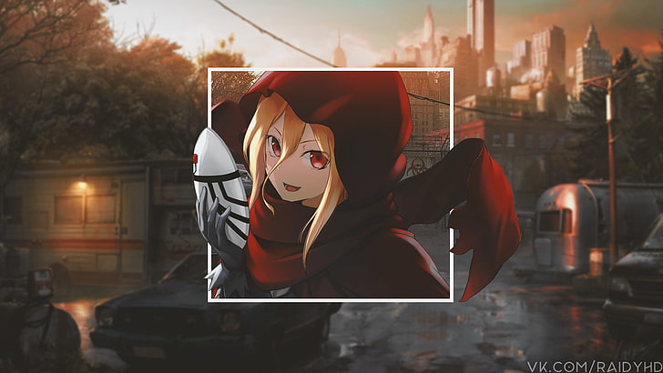 anime, anime girls, picture-in-picture, Overlord (anime), Evileye (Overlord) HD wallpaper