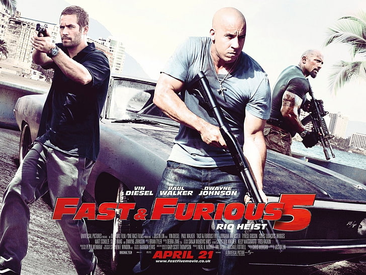 Fast & Furious 5 wallpaper, Fast & Furious, Fast Five, Brian O'Conner, HD wallpaper