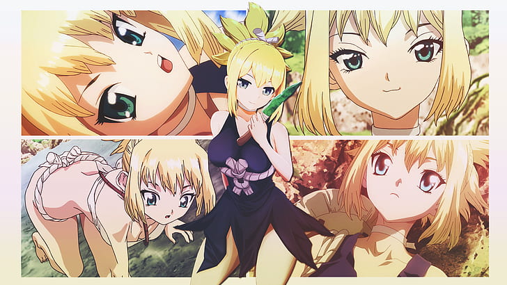 anime, anime girls, Dr. Stone, Kohaku (Dr. Stone), HD wallpaper