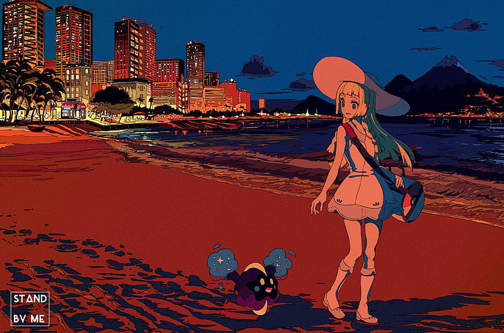 Pokémon, Pokémon: Sun and Moon, Beach, Cosmog (Pokémon), HD wallpaper