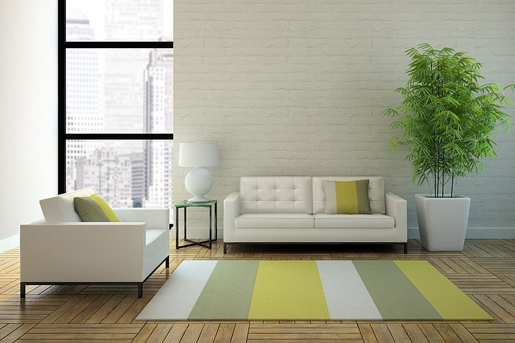 High Resolution Living Area 3d Illustration with Yellow Color Wall and  Designer Furniture. Stock Illustration - Illustration of backdrop,  isolated: 94596793