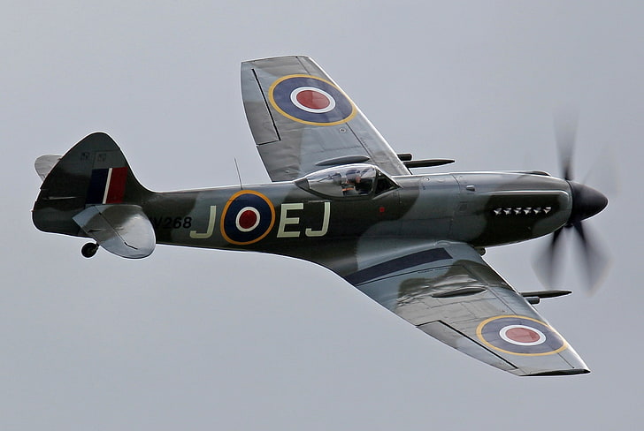 the sky, fighter, British, single-engine, WW2, Supermarine